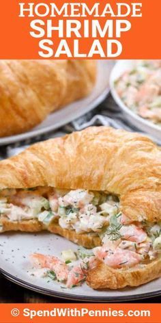 Easy Shrimp Salad, Shrimp Salad Sandwich, Seafood Appetizers Easy, Salad Shrimp, Sea Food Salad Recipes, Shrimp Salad Recipes, Spend With Pennies, Shrimp Recipes For Dinner, Easy Seafood