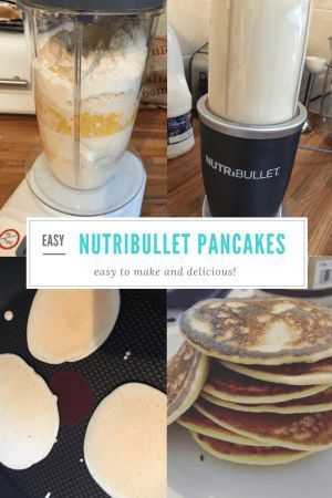 nutribullet pancakes. These easy pancakes are made in the nutribullet so there is no whisking and no mess. They take minutes to make and save on the washing up! #nutribullet #pancakes #pancakerecipe #recipe Nutribullet Pancakes, Nutribullet Recipes Breakfast, Breakfast Quick And Easy, Magic Bullet Recipes, Nutribullet Smoothies, Breakfast Quick, Hot Desserts, Make Pancakes, Pancakes Breakfast