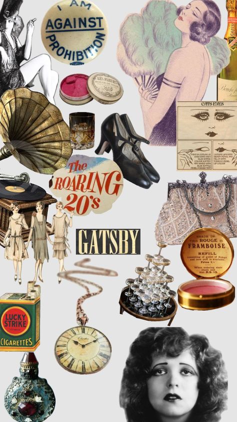 1920s 1920s Aesthetic Gatsby, Roaring 20s Aesthetic, 20s Aesthetic, 1920s Aesthetic, College Grad Party, 1920s Looks, Mood Board Inspiration, Roaring 20s, Gatsby