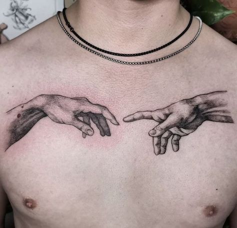 Hand God Tattoo, Adam And God Hand Tattoo, Marionette Tattoo, Angelo Tattoo, Michelangelo Tattoo, Tattoo Down Spine, Atlas Tattoo, Waist Tattoos, Special Tattoos