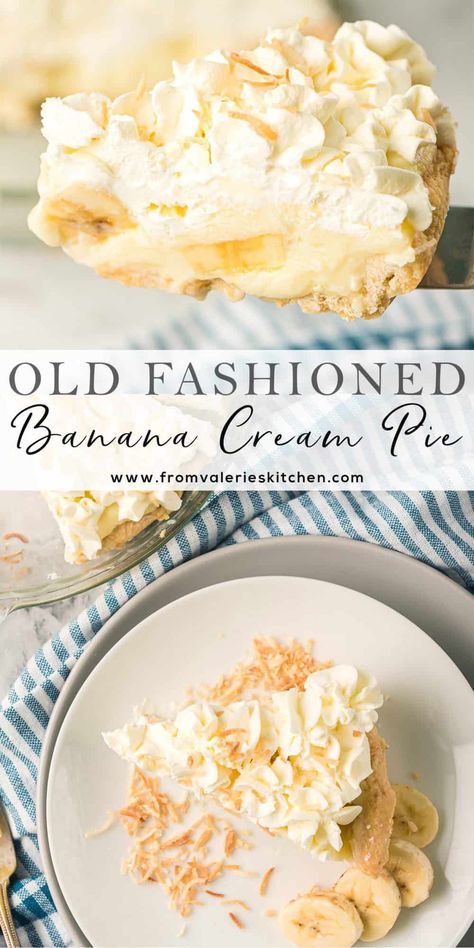 Sister Pie, Old Fashioned Banana Cream Pie, Easy Cream Pie, Banana Cream Cheesecake, Banana Cream Pie Recipe, Banana Pie, Pie Easy, Homemade Custard, Cream Pie Recipes