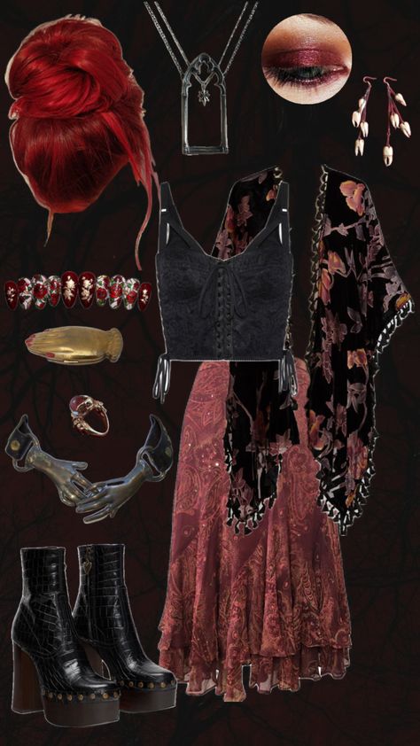 Vampy witchy vibes #Whimsigoth #vampire #whimsical #witch #vibes #ootd #outfit Witchy Outfits, Whimsical Witch, Hogwarts Outfits, Outfit Inso, Witch Vibes, Witch Outfit, Cute Fit, Witchy Vibes, Dressed To Kill