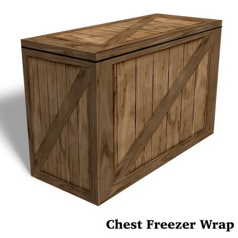 Hide Chest Freezer Wood, Disguise Chest Freezer, Hide Chest Freezer, Deep Freezer Makeover Wood, Freezer Disguise, Hidden Freezer Chest, Chest Freezer Disguise, Hiding A Deep Freezer, Deep Freezer Cover