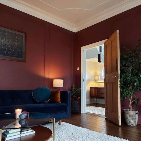 Aubergine Paint Color, Plum Paint Colors, Mint Walls, Paint Color Inspiration, Little Greene Paint, Farrow And Ball, Room Paint Colors, Red Rooms, Paint Colors For Living Room