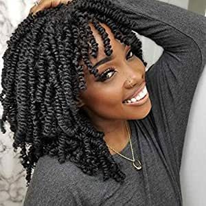 Bob Spring Twist 6 Inch Cute Spring Twists Crochet Braids Short Passion Twist Hair Pre-twisted Fluffy Twist Bomb Twist Handmade Twist Hair Extensions (6Packs, 1B#) Spring Twists Crochet, Bob Spring Twist, Twists Crochet Braids, Twists Crochet, Spring Twist Hair, Twisted Hair, Curly Crochet Hair Styles, Spring Twists, Twist Styles