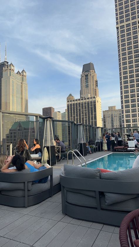 Located in the Gold Coast neighborhood of Chicago, IL. 🤍 Warm night for opening weekend <3 Gold Coast Chicago, Rooftop With Pool, Chicago Rooftop, Chicago Neighborhoods, Rooftop Pool, June 2024, The Gold, Chicago Il, Gold Coast