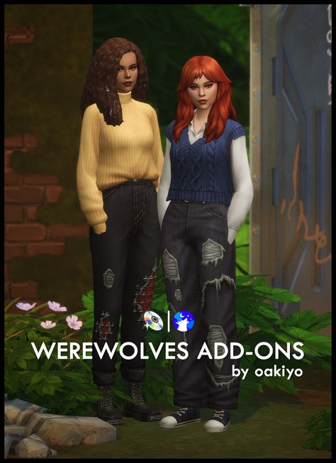 Werewolves Add-ons: Sims 4 Add Ons, Los Sims 4 Mods, Sims 4 Couple Poses, Sims 4 Mm Cc, Sims 4 Mm, Sims Four, Sims4 Clothes, Body Outfit, Sims 4 Cc Packs