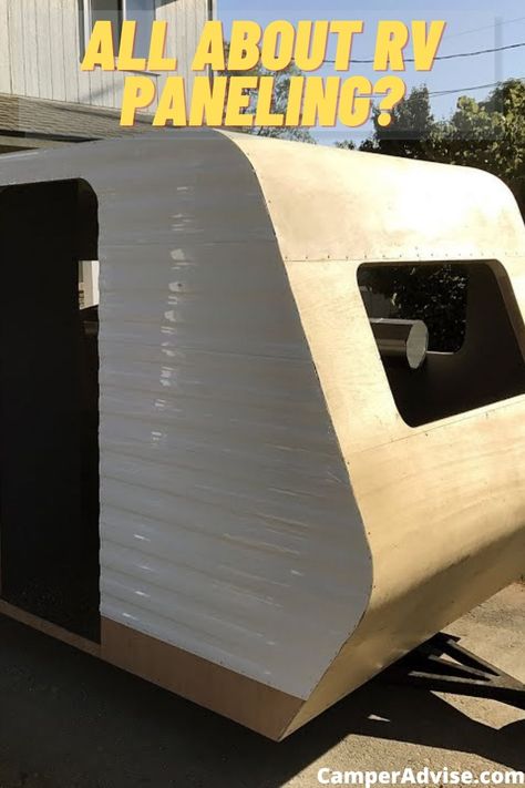 In this article, I have shared information on RV Paneling. Everything you need to know about RV wall panels both interior and exterior. Also where to buy? Camper Exterior Siding Ideas, Rv Siding Ideas, Rv Repair Exterior, Rv Exterior Remodel, Rv Flip, Rv Exterior Paint, Beer Trailer, Camper Rebuild, Camper Revamp