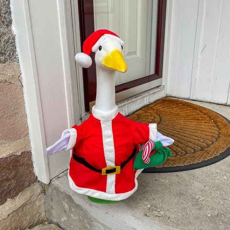 A Holiday Porch Goose Is All I Want for Kitschmas Porch Geese, Goose Outfits, Porch Goose, Restaurant Trends, Christmas Goose, Goose Clothes, Christmas Porch, Healthy Lifestyle Tips, Taste Testing