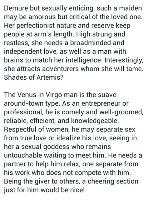 Venus In Virgo~The Virgin Huntress Virgo Venus Man, Venus In Virgo Men, Virgo Qualities, Virgo The Virgin, Mars In Sagittarius, Capricorn Ascendant, Taurus Ascendant, Venus In Virgo, Libra Sun