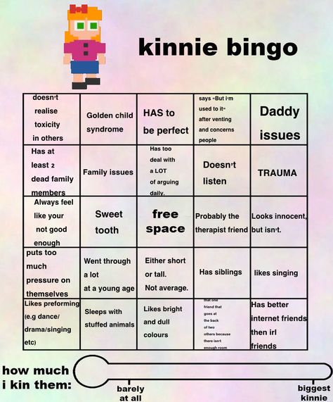 Micheal Afton Kinnie Bingo, Past Afton Family Fanart, Fnaf Kinnie Bingo, Character Bingo, Kinnie Bingo, Elizabeth Afton, Bingo Sheets, Bingo Template, Nice Teeth