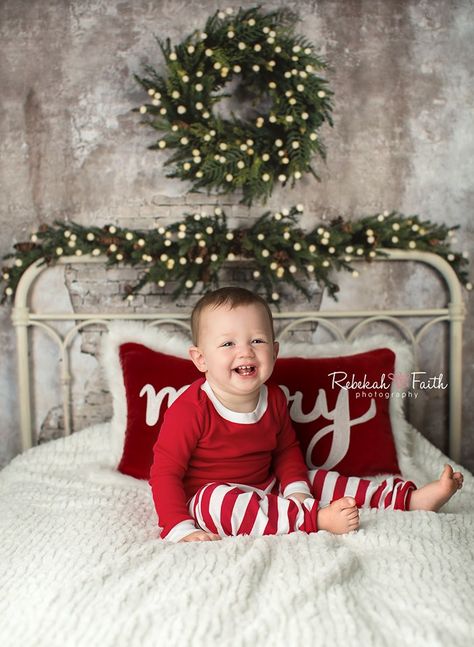 'Tis the season for a pair of festive Christmas pajamas! Capture this holiday tradition with the Vintage Christmas Headboard photo backdrop! Use code: SAVE20 to take 20% off your entire order https://www.hsdbackdrops.com/  Sweet photo by Rebekah Faith Photography https://www.rebekahfaithphotography.com/  #christmas #sale #winter #headboard #photography #newbornphotography #familyphotography #portraitphotography #sutdiophotography #photograpyprops #photoboothprops #weddingprops #backdrops #canvas Lights Photo Backdrop, Ornate Bed, Christmas Photography Family, Photo Backdrop Christmas, Vintage Christmas Photos, Baby Christmas Photos, Christmas Photo Props, Holiday Portraits, Christmas Photography Backdrops