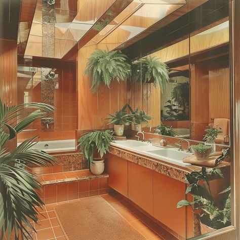 39 Incredible 70s Bathroom Decor Ideas To Inspire Your Soul - Edward George 70s Bathroom Tile, 1955 Bathroom, 70s Interior Design Retro, 70’s Bathroom, 70s Bathroom Decor, 80s Bathroom, 70s Bathroom, Mid Century Bathroom Ideas, Bathroom 2024