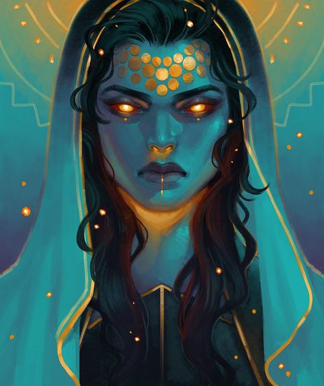 Genasi Female, Character Artist, Design Painting, Free Products, Role Playing, Painting Inspiration, Art Tutorials, Veil, My Art