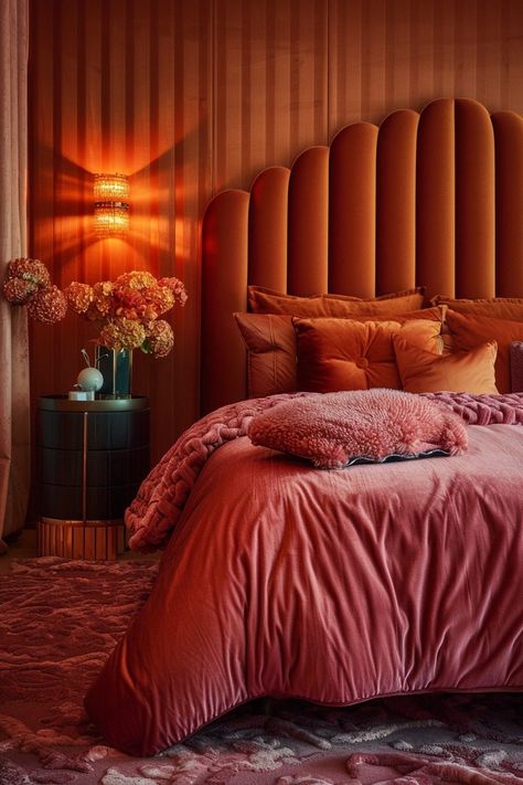 29 Dreamy Pink Bedroom Ideas for a Chic and Cozy Space 22 Pink Velvet Bedroom Ideas, Velvet Bedroom Ideas, Opulent Decor, Velvet Bedroom, Airy Bedroom, Pink Bedroom Ideas, Themed Kids Room, Velvet Furniture, Neutral Furniture