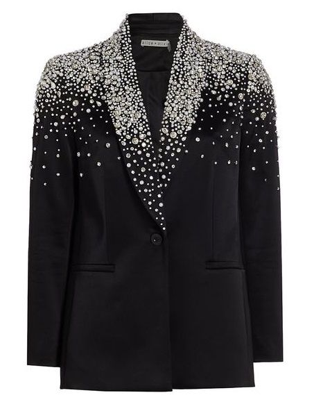 Embellished Blazer, Haine Diy, Looks Party, Ropa Diy, Prom Outfits, Feminine Aesthetic, Abayas Fashion, Black Blazer, Black Blazers