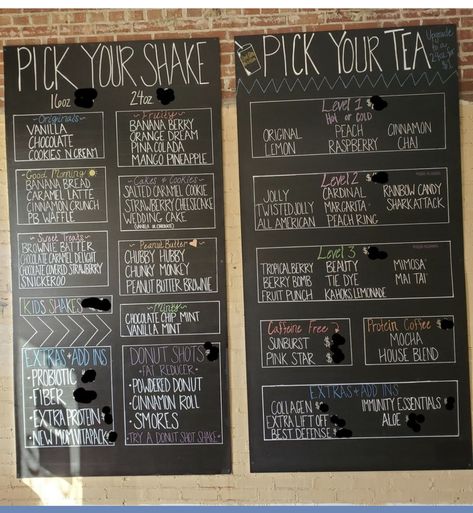 Herbalife Chalkboard Menu Ideas, Herbalife Club Menu Ideas, Herbalife Clubs Decor, Herbalife Chalkboard Ideas, Nutrition Club Bar Ideas, Herbalife Nutrition Club Bar Ideas, Nutrition Shop Decor Ideas, Loaded Tea Shop Decor Ideas, Herbalife Menu Board Ideas