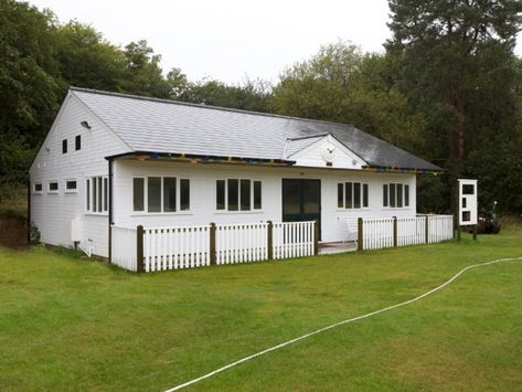 Scout And Guide, Cricket Pavilion, Timber Pavilion, Sports Pavilion, Wooden Garages, Pavilion Ideas, Timber Garage, Equestrian Building, Portable Buildings