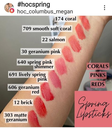 House Of Color Blue Spring, Hoc Spring Hair, House Of Colour Spring Lipstick, House Of Colour Spring Makeup, Hoc Blue Spring, Paintbox Spring House Of Colour, Hoc Spring Color Outfits, True Spring Celebrities, Clear Spring Makeup