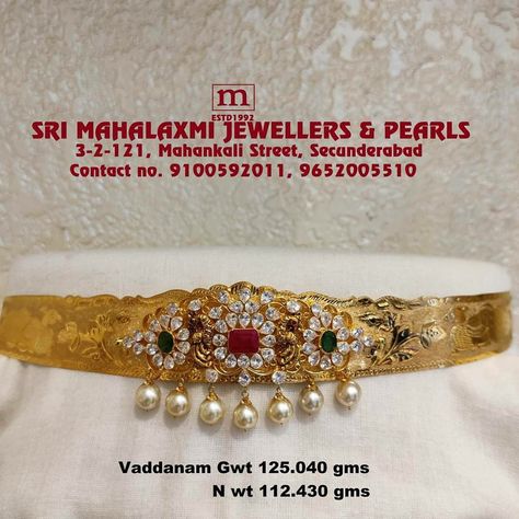 Vadanam Designs Gold With Grams, Simple Vaddanam Designs Gold Indian, Vaddanam With Detachable Choker, Light Weight Vaddanam Designs Gold, Gold Vaddanam With Grams, Vaddanam Designs Gold Indian, Vaddanam Designs Gold, Gold Vaddanam, Hip Belts