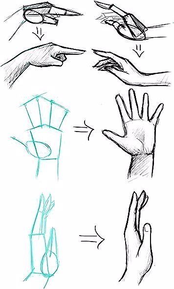 Beautiful Pencil Drawings, Hands Tutorial, Drawing Anime Bodies, Draw Hands, Drawing Hands, Drawing Lesson, Hand Drawing Reference, Art Tools Drawing, Sketches Tutorial