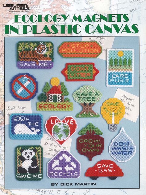 Stop Pollution, Plastic Canvas Books, Plastic Canvas Pattern, Stitch Book, Leisure Arts, Plastic Canvas Crafts, Canvas Crafts, Canvas Paper, Canvas Designs