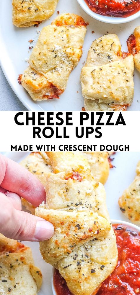 Cheese Stick Pizza Rolls, Cheese Pizza Appetizer, Easy Pizza Roll Ups, Giant Pizza Roll, Cheese Pizza Bites, Pizza Roll Up Appetizers, Crossiant Pizza Recipes, Crossaint Pizza Roll, Croissant Pizza Rolls Pillsbury