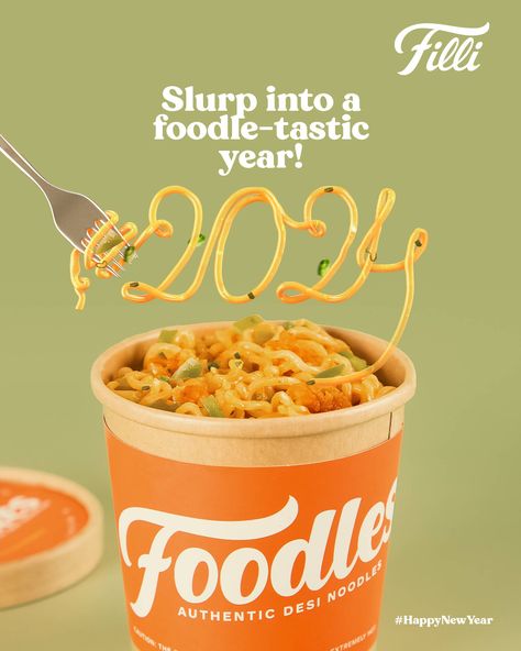 Filli Cafe: New Year 2024 Topical Post • Ads of the World™ | Part of The Clio Network New Year Restaurant Creative Ads, Noodle Poster Design, Noodle Advertising, Ramen Social Media Design, Noodle Social Media Design, Food Creative Ads, New Year Post, Copy Ads, Digital Advertising Design