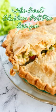 Easy Chicken Pot Pie Recipe, Best Chicken Pot Pie, Homemade Chicken Pot Pie, Chicken Pot Pie Recipe, Pot Pie Recipe, Easy Chicken Pot Pie, Vegetables Recipes, Oven Roasted Chicken, Chicken Pie