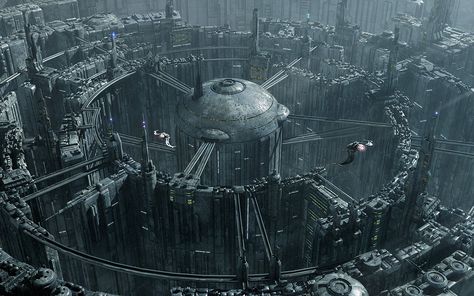 Sci Fi Landscape, Sci Fi Environment, Landscape Concept, Cyberpunk City, Futuristic Art, Fantasy Places, Futuristic City, Matte Painting, Future City