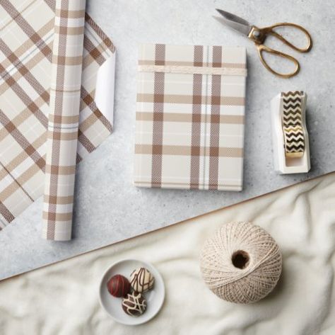 $25.15 | Classic Christmas Beige and Cream Plaid #classic christmas, classic holiday, traditional christmas design, christmas plaid, modern classic, farmhouse chic, country, white and cream, plaid, neutral Modern Classic Farmhouse, Plaid Wrapping Paper, Holiday Wrapping, Classic Farmhouse, Christmas Classic, Holiday Wrapping Paper, Christmas Plaid, Classic Holiday, Farmhouse Chic