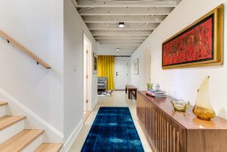 75 Mid-Century Modern Hallway Ideas You'll Love - June, 2023 | Houzz Hallway Picture Ideas, Beverly Hills Hotel Wallpaper, Mid Century Modern Hallway, Modern Hallways, Hallway Pictures, Modern Hallway Ideas, Modern Hallway, Terrazzo Flooring, Richmond Virginia