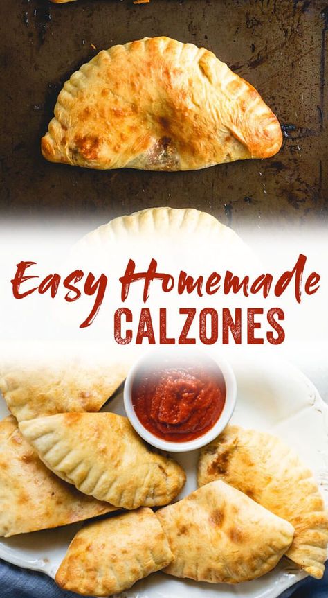 Easy Calzone Recipe, Easy Calzone, Calzone Recipe Easy, Homemade Calzone, Pizza Vegetariana, Resep Pizza, Calzone Recipe, Calzone Pizza, Pizza Pockets