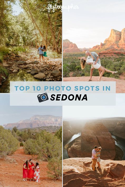 Sedona is known for its stunning views, unique backgrounds, and for its incredible outdoor adventures. Check out our blog to find the best places to take photos among the red rocks and just what their surrounding landscapes have to offer. Capturing your time in Sedona is a must! 😍 Do you like hiking? 🥾We have to tell you about our favourite hike: Devil’s Bridge. This popular hike in Sedona is absolutely worth doing especially in the early morning to capture that perfect sunrise photoshoot.☀️ Sedona Arizona Photography, Sedona Travel Guide, Sedona Resort, Sunrise Photoshoot, Sedona Travel, Unique Backgrounds, Visit Sedona, Oak Creek Canyon, Indian Garden