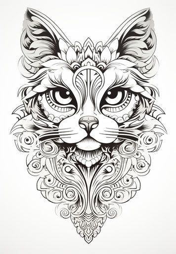 Dexterity & Fun: Cat Coloring Pages for Kids Pencil Art Animals, Printable Cat Coloring Pages, Cat Coloring Pages, Pop Art Cat, Pyrography Patterns, Pencil Drawings Of Animals, Cat Coloring, Flash Tattoo Designs, Things To Do At Home