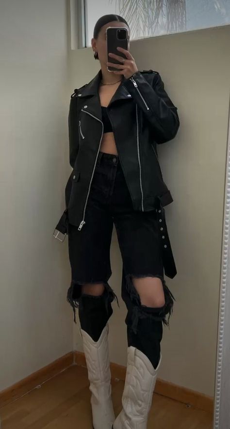 Punk Outfit, Pinterest Style, Cute Goth, Punk Outfits, Cowboy Boots, Cowboy, Boots