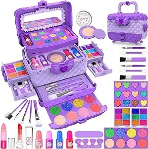 Kids Makeup Kit, Makeup Kit For Kids, Nail Painting, Toe Separator, Purple Makeup, Cosmetic Sets, Barbie Stuff, Purple Themes, Kids Makeup