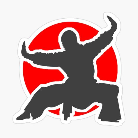 Get my art printed on awesome products. Support me at Redbubble #RBandME: https://www.redbubble.com/i/sticker/Qigong-Wushu-Teacher-Tai-Chi-Pose-Martial-Arts-Coach-Gift-by-IhorKondesign/52692408.EJUG5?asc=u Shaolin Kung Fu, Tai Chi Chuan, Black Art Painting, Coach Gift, Coach Gifts, Tai Chi, Taekwondo, Gift Stickers, Kung Fu