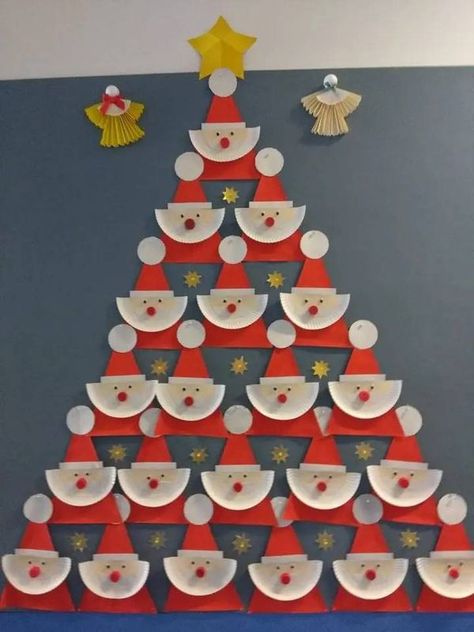 Flower Crafts Kids, Christmas Bulletin, Fall Arts And Crafts, Preschool Christmas Crafts, Christmas Kindergarten, Christmas Arts And Crafts, Hand Crafts For Kids, Office Christmas Decorations, Christmas Tree Crafts