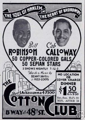 Mildred Bailey, Bill Robinson, The Cotton Club, Cab Calloway, Fan Boy, Juke Joints, Harlem New York, Club Poster, Bars And Clubs