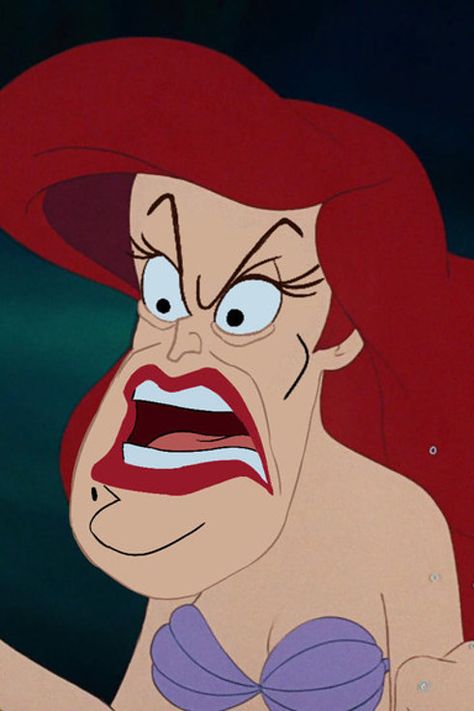 Ariel and Ursula | Disney Villain Face Swaps That Will Destroy Your Childhood Mermaid Meme, Disney Face Swaps, Funny Face Swap, Humor Disney, Funny Princess, Disney Princess Funny, Funny Disney Memes, Images Disney, Funny Disney Jokes