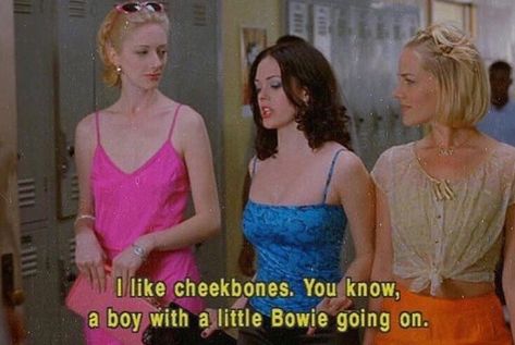 Jawbreaker (1999) "Courtney's tattoo was actually Rose McGowan's real tattoo of herself. Initially they tried to cover it up with makeup,… Rose Mcgowan, Three Women, 90s Movies, Film Quotes, Tv Show Quotes, Tv Quotes, Charli Xcx, Bob Dylan, Cultura Pop