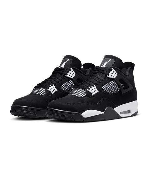 The Air Jordan 4 “White Thunder” is set to release on August 24, celebrating the AJ4’s 35th anniversary. This edition features a striking black and white contrast with a suede upper, white Jumpman branding, and a black rubber outsole. The white midsole reveals the Air unit for added style. Look for it on Nike SNKRS and at select retailers for $215 USD. Cop or Drop ⁉️ — Follow: @trendsetterstyle_ for Daily Fashion/Streetwear News, Trends, Drops & More!! - #AirJordan4 #WhiteThunder #NikeSNK... Jordan 4 White Thunder, Massive Wardrobe, Jordan 4 White, Black And White Contrast, Jordan 4 Black, Nike Snkrs, Pretty Shoes Sneakers, Jordan Shoes Retro, Shoes Retro