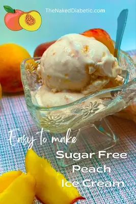 Easy Diabetic Sugar Free Peach Ice Cream Recipe - Low Sugar Ice Cream Recipes, Sugar Free Sorbet, Sugar Free Peach Cobbler, Low Sugar Ice Cream, Peach Ice Cream Recipe, Sugar Free Desserts Easy, Homemade Peach Ice Cream, Sherbet Recipes, Sugar Free Ice Cream