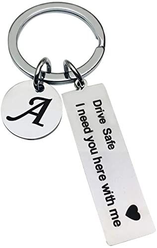 Small Valentines Gifts, Drive Safe Keychain, Diy Gift Box Template, Surprise Gifts For Him, Hugs And Kisses Quotes, Happy Birthday Love Quotes, Gifts For Truckers, Letter Keychain, Here With Me