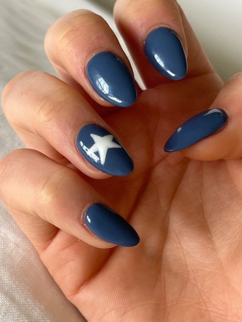 Nail Ideas Blue, Navy Nails, Star Nail, Summery Nails, Her Nails, Casual Nails, Cute Gel Nails, Nail Jewelry, Star Nails