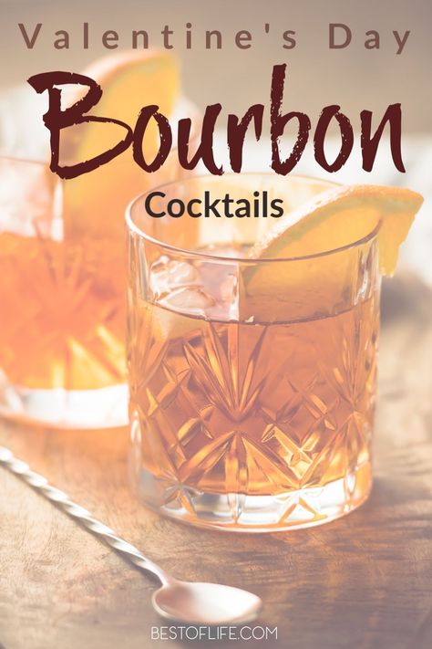 The best Valentine’s Day bourbon cocktails will set the mood for Valentine’s Day or any date night that you will both enjoy! Winter Bourbon Cocktails | Cocktails with Bourbon | Cocktail Recipes for Two | Easy Cocktail Recipes | Date Night Recipes #valentinesday #cocktails Bourbon Valentines Cocktail, March Cocktails, February Cocktails, Cocktails With Bourbon, Valentines Cocktails Drink Recipes, Recipes Date Night, Manly Cocktails, Bourbon Hot Chocolate, Whisky Cocktail Recipes