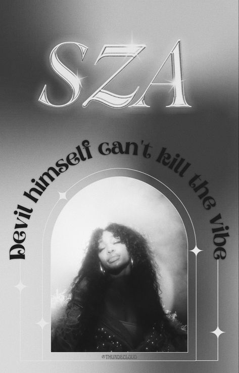 Photo Wall Collage Aesthetic Sza, Sza Poster Black And White, Sza Aesthetic Black And White, Sza Aesthetic Poster, Black And White Album Covers, Sza Aesthetic Wallpaper, Sza Poster, Sza Singer, Music Bedroom