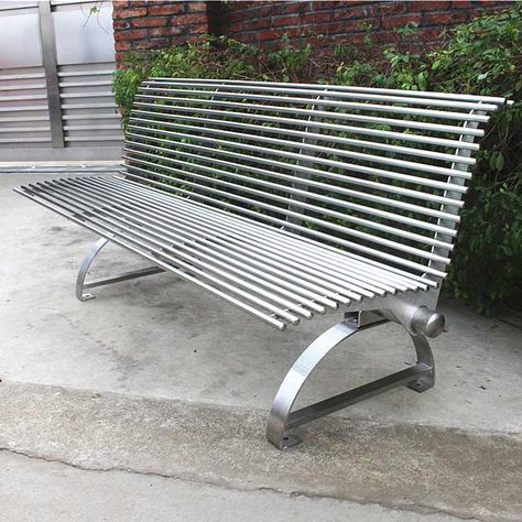 Source Modern metal bench for park stainless steel park bench on m.alibaba.com Park Bench Design, Scarface Quotes, Metal Outdoor Bench, Modern Lamp Design, Stainless Steel Bench, Park Benches, Stainless Steel Chair, Metal Sofa, Steel Bench