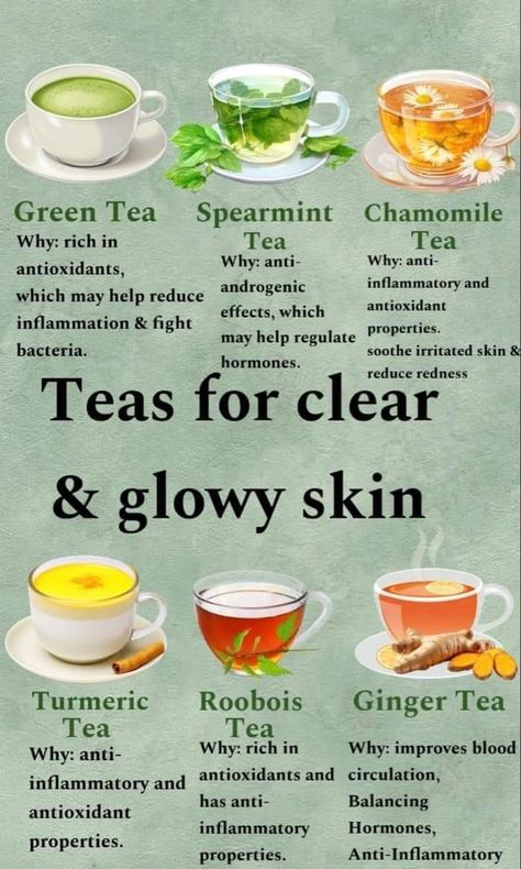 Teas That Are Good For Skin, Healthy Non Caffeine Drinks, Natural Tips For Clear Skin, Herbal Tea For Clear Skin, Herbal Tea For Hormonal Acne, Drinks For Better Skin, Tea And Its Benefits, Best Teas For Clear Skin, Teas For Skin Health